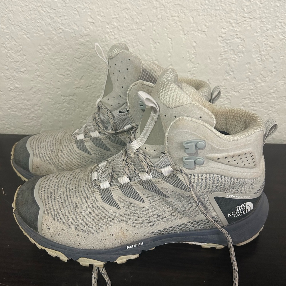 The North Face Light Gray High-Top Sneakers